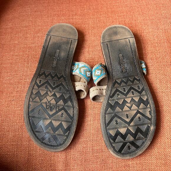 Minnetonka Beaded Leather Sandals Size 6 - Picture 4 of 4